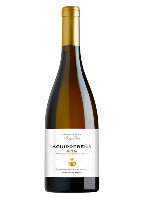 Flaska Aguirrebeña Blanco – vitt vin från Rioja Alta gjort på Viura och Malvasía