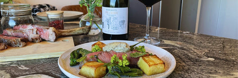 Grillad entrecôte med brynt pepparsmör och fondantpotatis